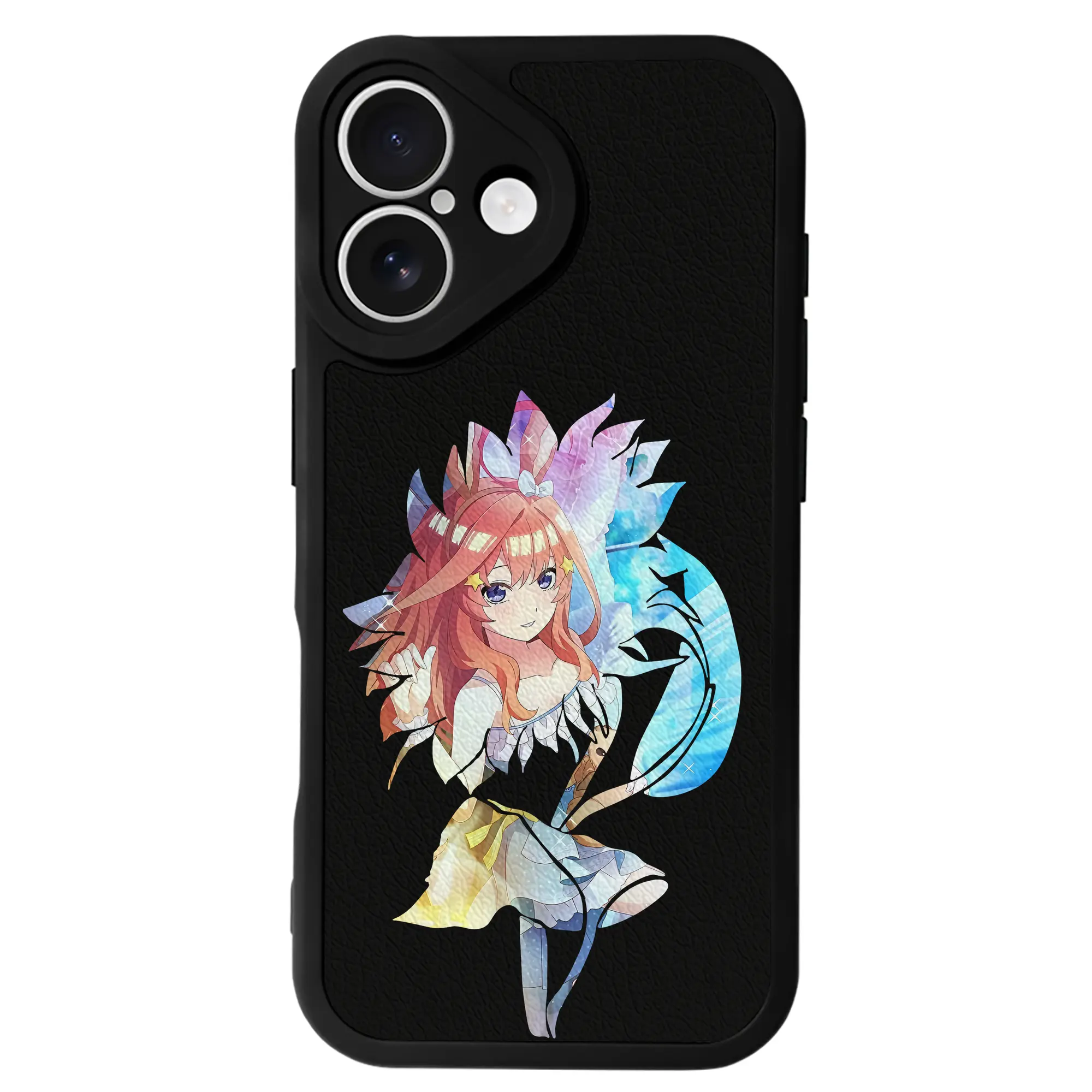 五等分の花嫁 グッズ 中野 五月 - IPhone 16シリーズ対応 ・ シリコンスマホケース ・ レザー調 ・ 高精度フィット ・ 耐衝撃 ・ ワイヤレス充電対応 ・ 精密カット